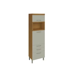 Paneleiro De Cozinha Princesa Torre Quente E 3 Gavetas 64cm Freijo off White - Nesher