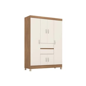 Guarda Roupa Solteiro 6 Portas E 2 Gavetas Ecom Ii Amêndola-off White - Demóbile