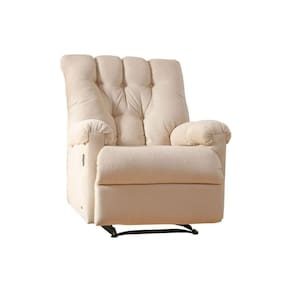 Poltrona Reclinável P- Sala Atlanta Pietra Zero Wall Giro E Balanço Courano Bege - Probel