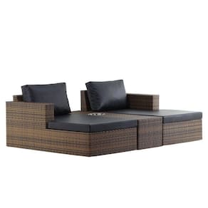 Chaise Recife Em Alumínio Piscina Jardim Trama Capuccino