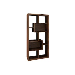 Estante Para Sala E1712 C/ 2 Nichos Nogal - Tecno Mobili