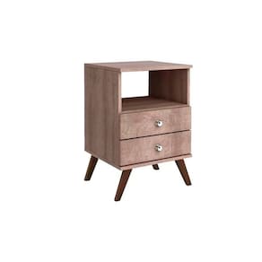 Mesa Cabeceira Rt3103 C/ 2 Gavetas Rustico - Movelbento