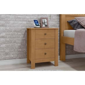 Mesa Cabeceira Maggiore C/ 3 Gavetas Rovere/amêndoa - Lopas