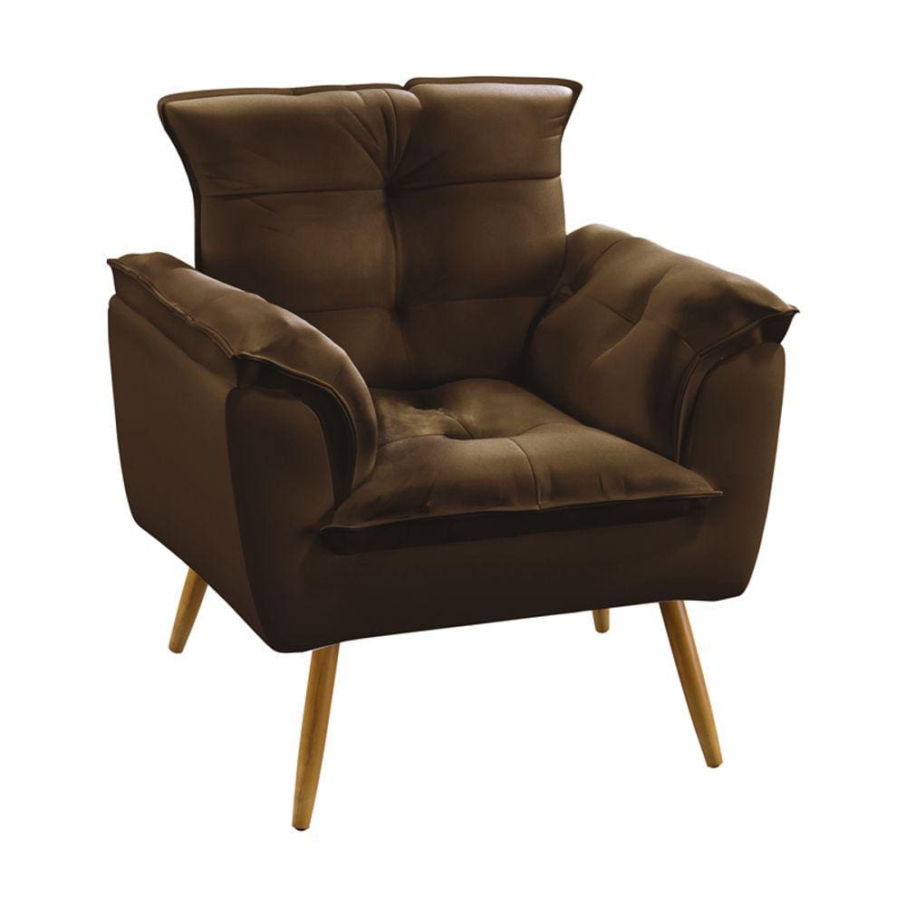 Poltrona Beta / Sued Marrom 