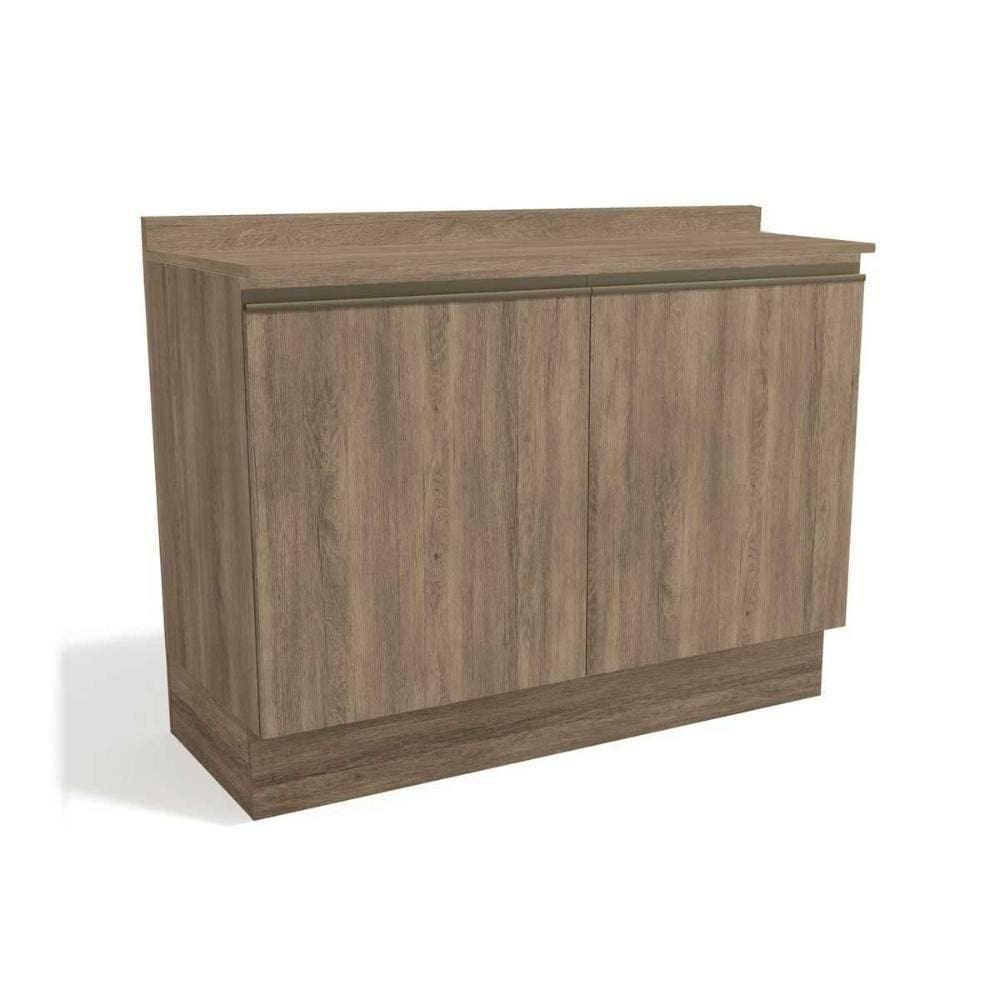 Balcão De Cozinha Maxxi G745 2 Portas C/tampo 120cm Nogal/nogal - Kappesberg
