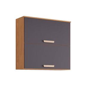 Armário Aéreo P- Cozinha Bella C-2portas Basculantes 80 Cm Freijo-titanium - Mgm