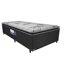 Cama Box Conjugado Solteiro: Colchão Ortopédico D28 Prodormir Pillow Top Black (88x188x50) Probel