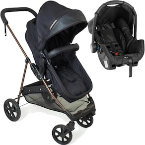 Carrinho de Bebe Napoli Preto Cobre Galzerano Bebe Conforto