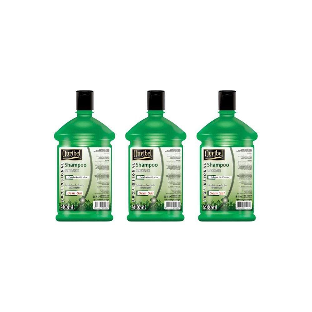 Shampoo Ouribel Jaborandi 500Ml - Kit C/3Un
