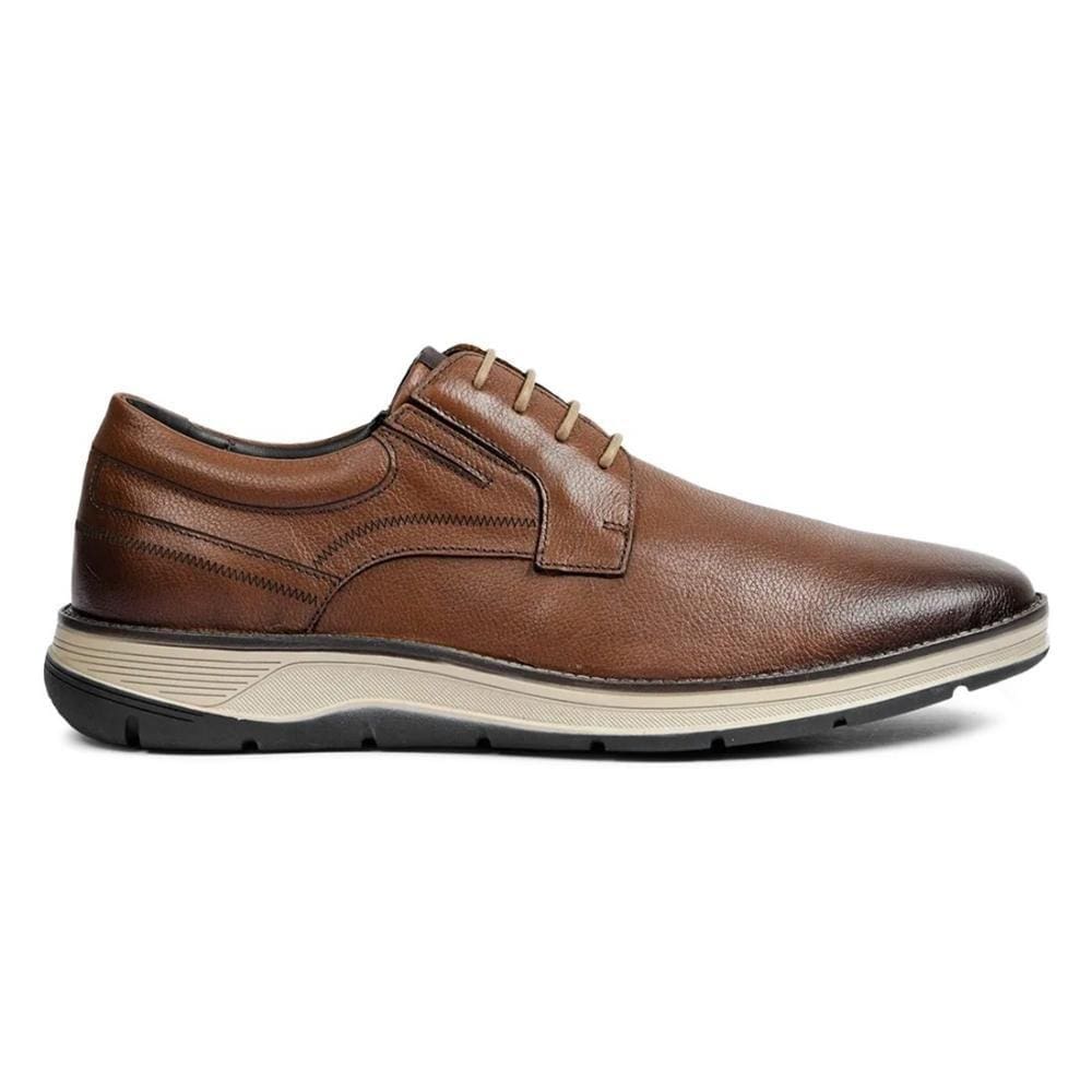 Sapato de Couro Ferracini Masculino Fluence 5540 - 39 - Marrom