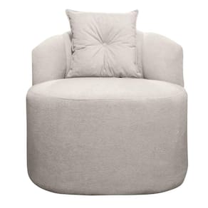 Cadeira Decorativa Orgânica Plaza Bouclê Bege SOFA STORE