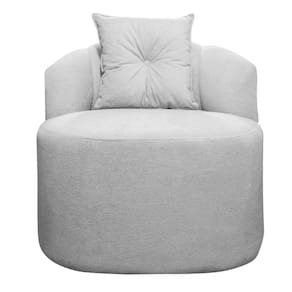 Cadeira Decorativa Orgânica Plaza Bouclê Cinza SOFA STORE