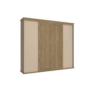 Guarda Roupa 4 Portas De Correr E 4 Gavetas N565 Nogueira-macadamia - Kappesberg