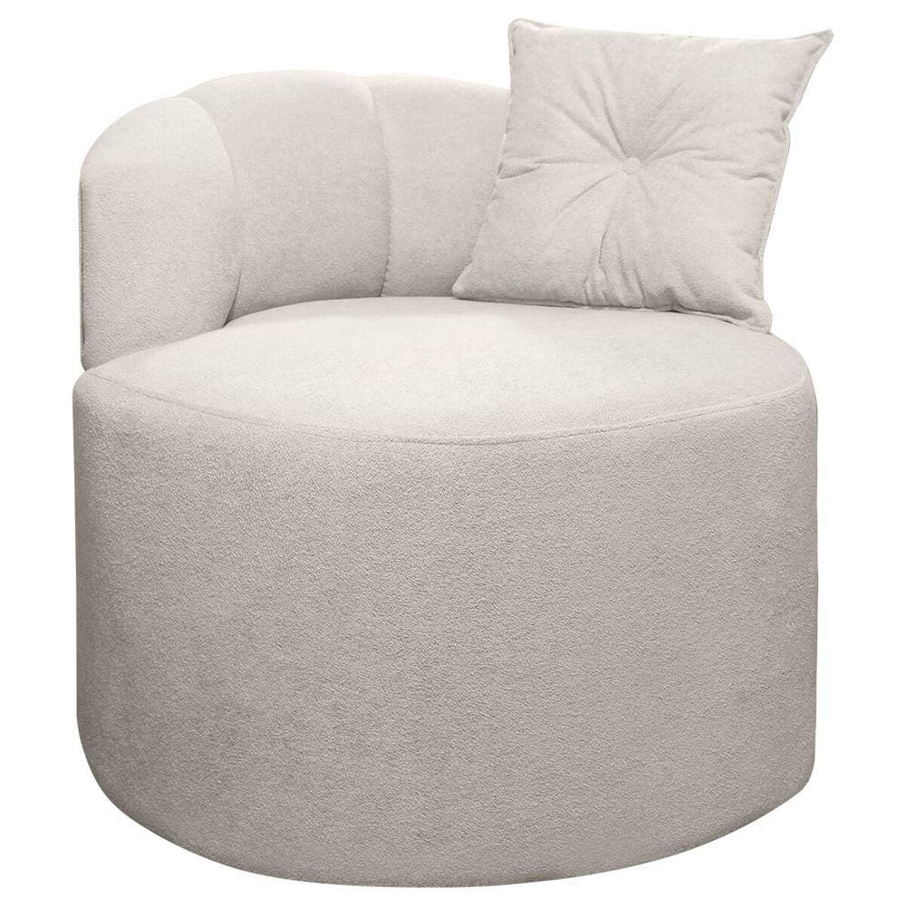Poltrona Plaza Conceito Orgânico Bouclê Bege SOFA STORE