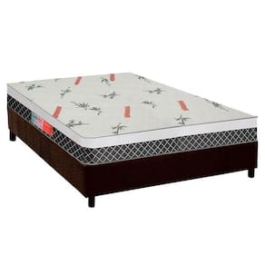 Conjunto Box Casal: Colchão Plumatex D28 ep Falcon Ultra Firme + Base Crc Suede Brown(138x188)