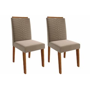 Kit 2 Cadeiras Sala Jantar Clarice 2 Un Savana-suede Joli - Cimol