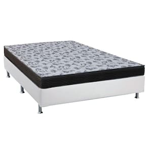 Cama Box Viúva: Colchão Anatômico Ortobom D33/ep Fort Tech Iso 100 + Base Crc Suede White(128x188)