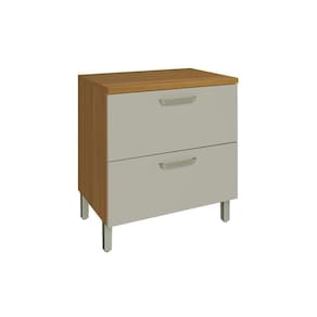 Balcão De Cozinha Princesa 1 Porta Basculante E 1 Gaveta C- Tampo 80cm Freijo-off White - Nesher