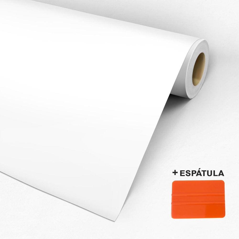 Kit 3 Rolos Adesivo Vinil Lavável - Branco Fosco 1,0 M x 50 Cm - Vinil Autocolante Para Envelopamento