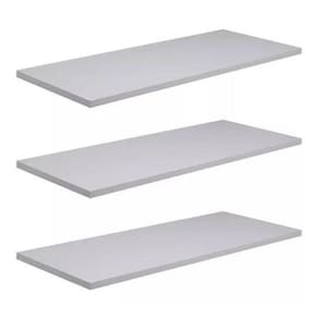 Kit 3 Prateleiras Branca Bancada Sala 100X30 Decorativa