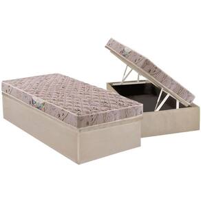 Conjunto Box Baú Solteiro: Colchão Espuma Herval D28 St .louis + Base Crc Suede Clean(88x188)