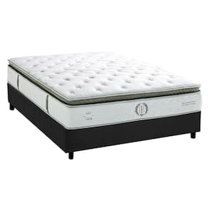 Cama Box Casal: Colchão Molas Ensacadas Imperatore Gold C1655 Pillow Top + Base Crc Suede Gray