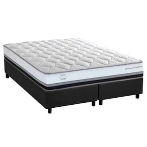Cama Box Queen: Colchão Molas Ensacadas Masterpocket La Playa C1634 + Base Crc Suede Gray