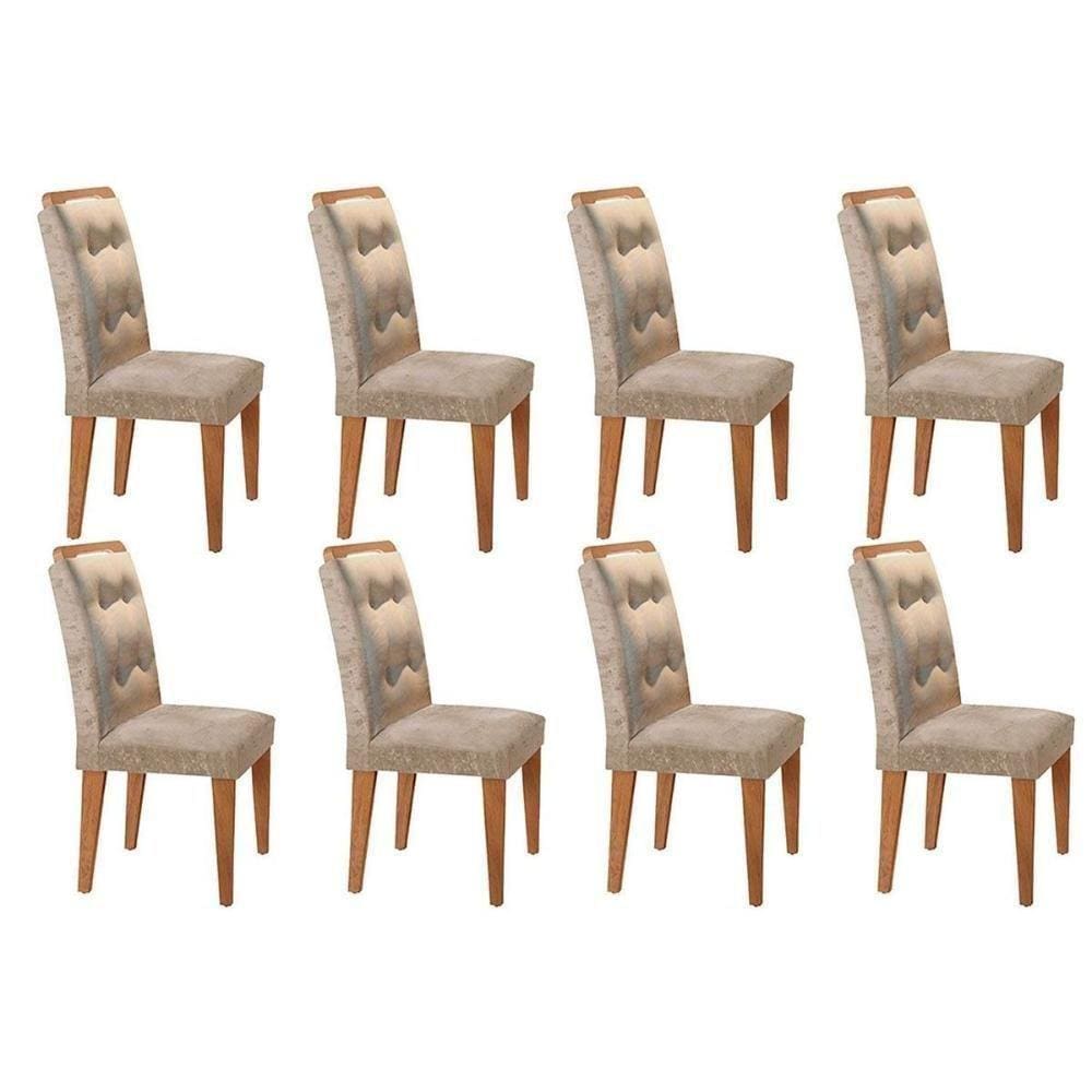 Cadeira Sala De Jantar Imperatriz Kit 8 Un Imbuia-capuccino Chocolate - Rufato