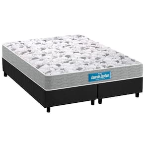 Cama Box King: Colchão Anatômico D45-ep Guarda Costas + Base Crc Suede Gray(193x203)