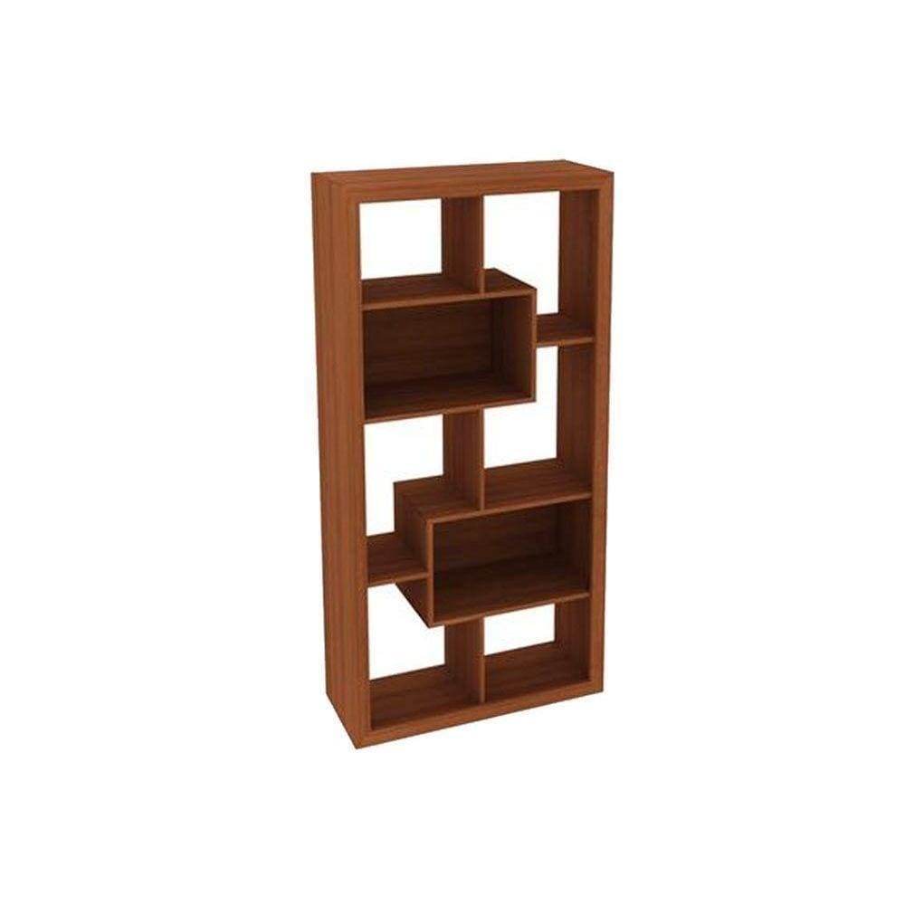 Estante Livreiro Casal E1712 C/ 2 Nichos Amêndoa - Tecno Mobili