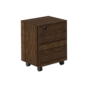 Gaveteiro P/ Escritório Me4148 C/ 3 Gavetas E 1 C/ Chave Nogal - Tecno Mobili
