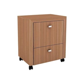 Gaveteiro P/ Escritório Me4112 Pasta Suspensa C/ 2 Gavetas Amêndoa - Tecno Mobili