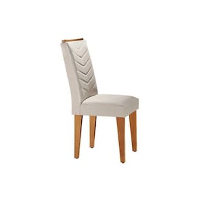 Kit 2 Cadeiras Sala Jantar Londrina Ib 2 Un Imbuia-veludo Creme - Rufato