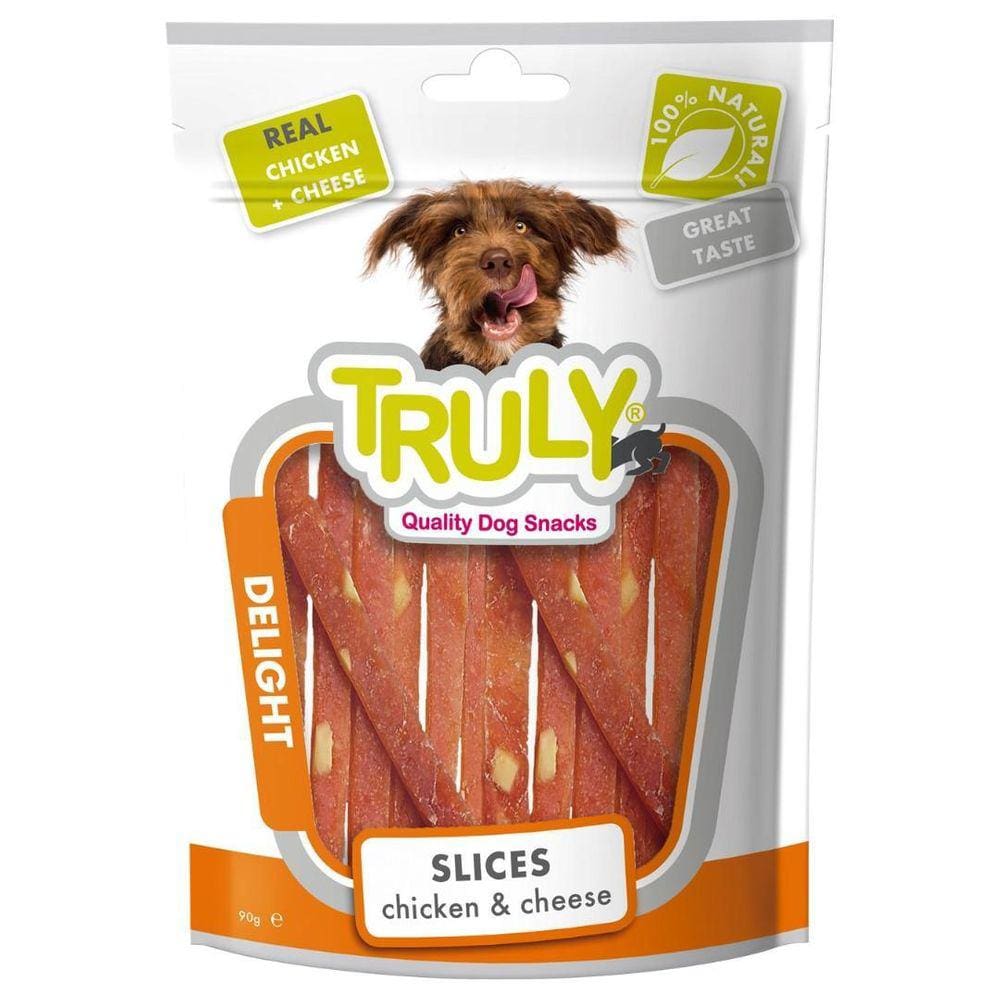 Truly Delight Petisco Cães Fatias De Frango E Queijo - 90G