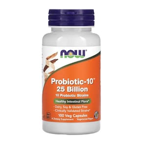 Probiotic-10, 25 Bilhões, 100 Cápsulas, Now
