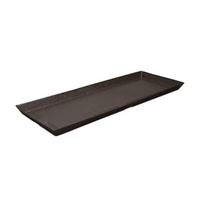 Prato para Vasos de Planta Retangular Slim 41 Café