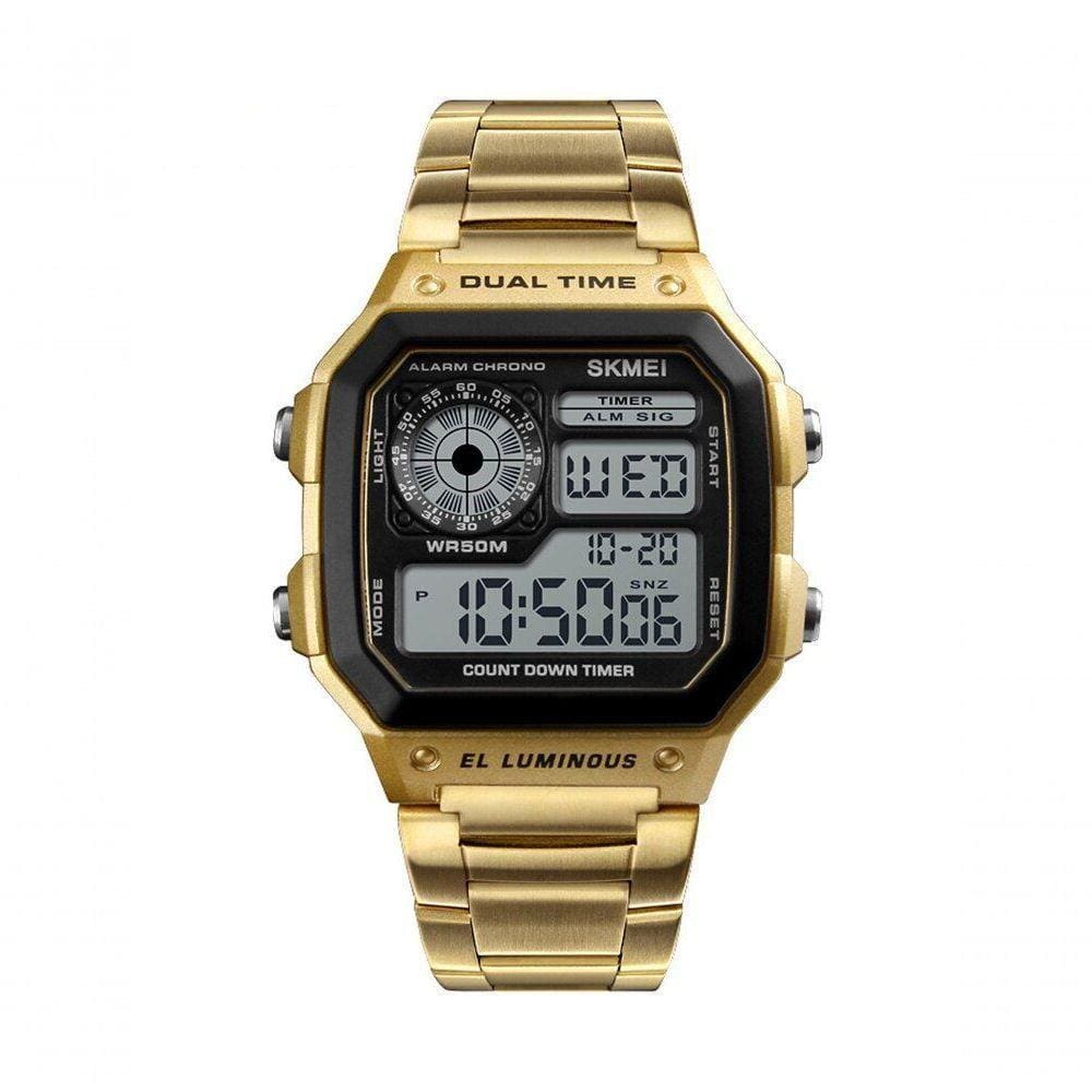 Relógio Masculino Cronômetro Skmei Casual Resistênte à água 1335 Dourado