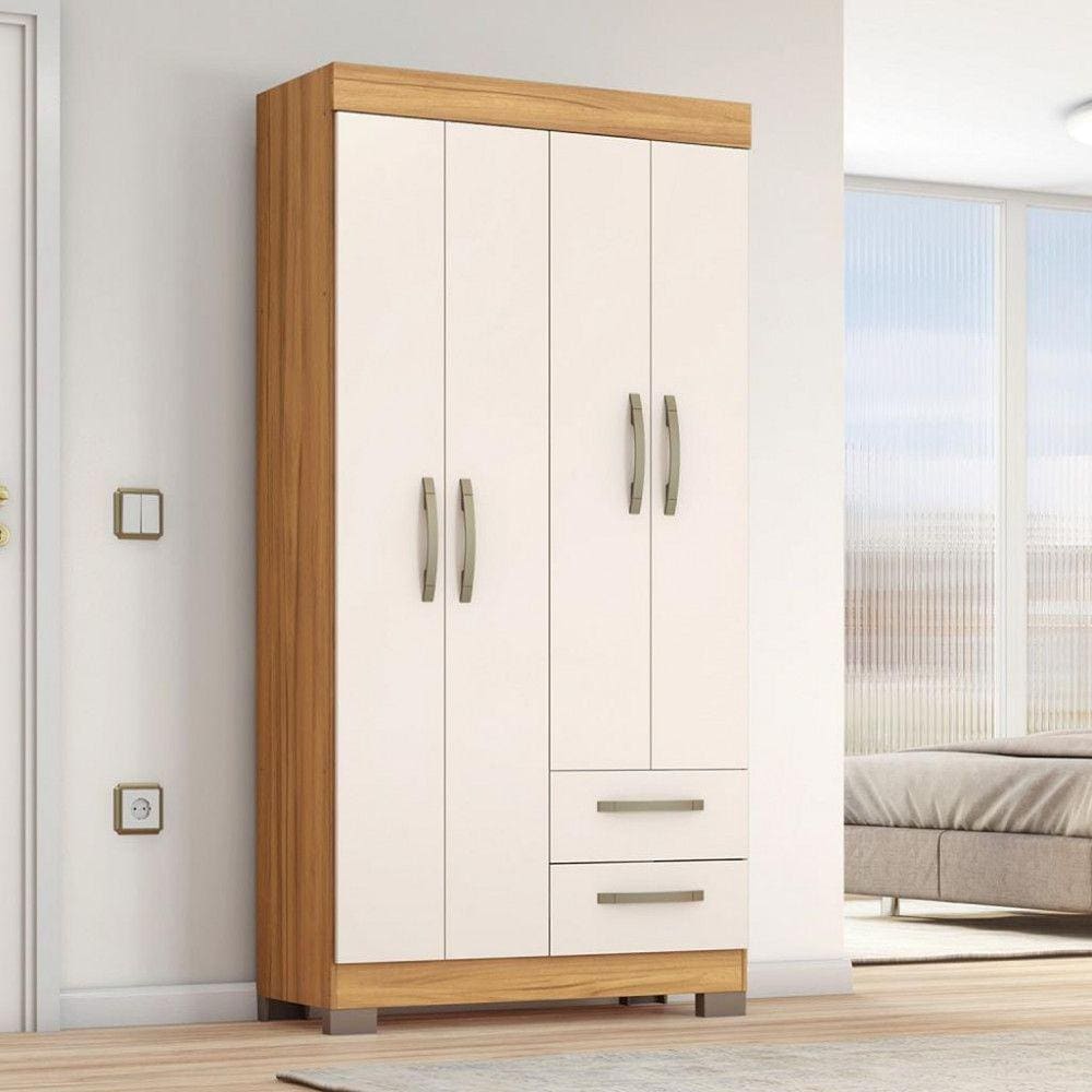 Guarda Roupa Solteiro 4 Portas 2 Gavetas NT 6010 Notável Móveis