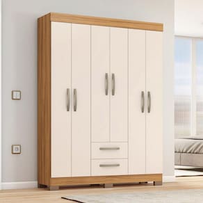 Guarda Roupa Solteiro 6 Portas 2 Gavetas NT 6015 Notável Móveis
