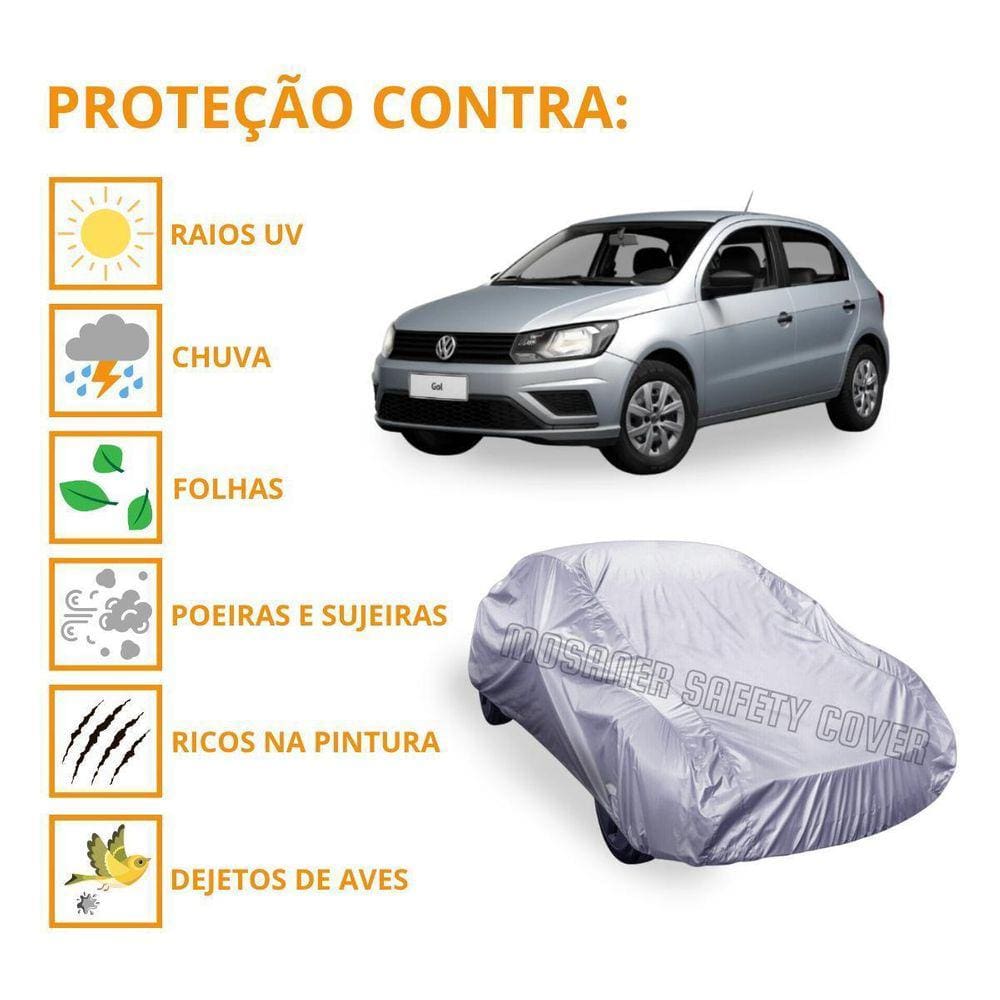 Capa Cobrir Carro Volkswagen Novo Gol Proteção Impermeável