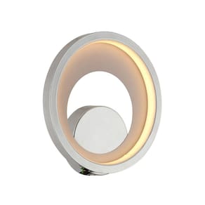 Arandela Loop d22cm a5,2cm 1xled Integrado 10w 3000k 330lm Ip20 Cromado
