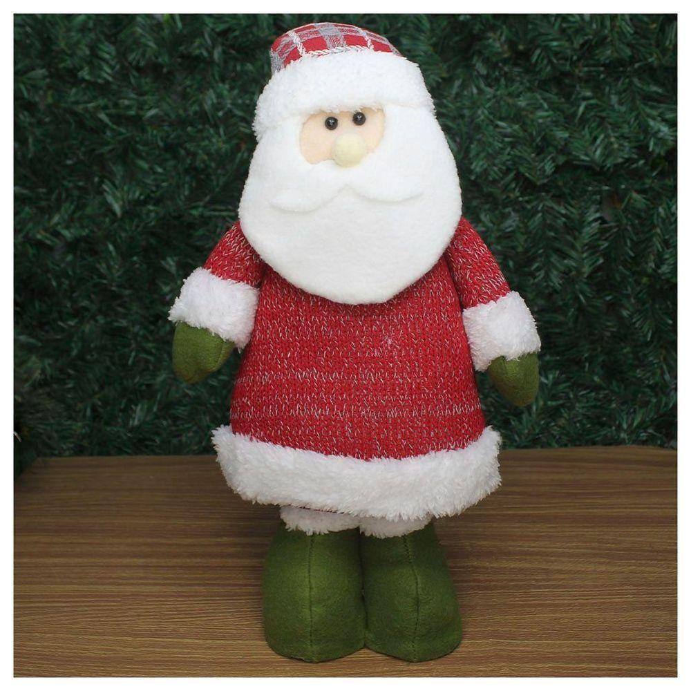 Boneco De Natal Papai Noel Em Tecido 42cm