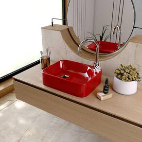 Kit Cuba Ro36 Cross com Torneira Luxo e Válvula Metal Vermelho