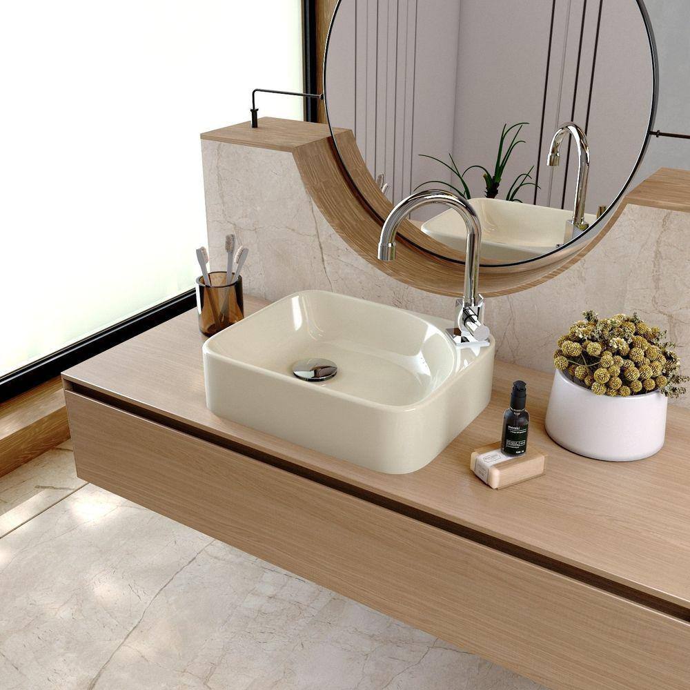 Kit Cuba Ro36 Cross com Torneira Luxo e Válvula Click Bege
