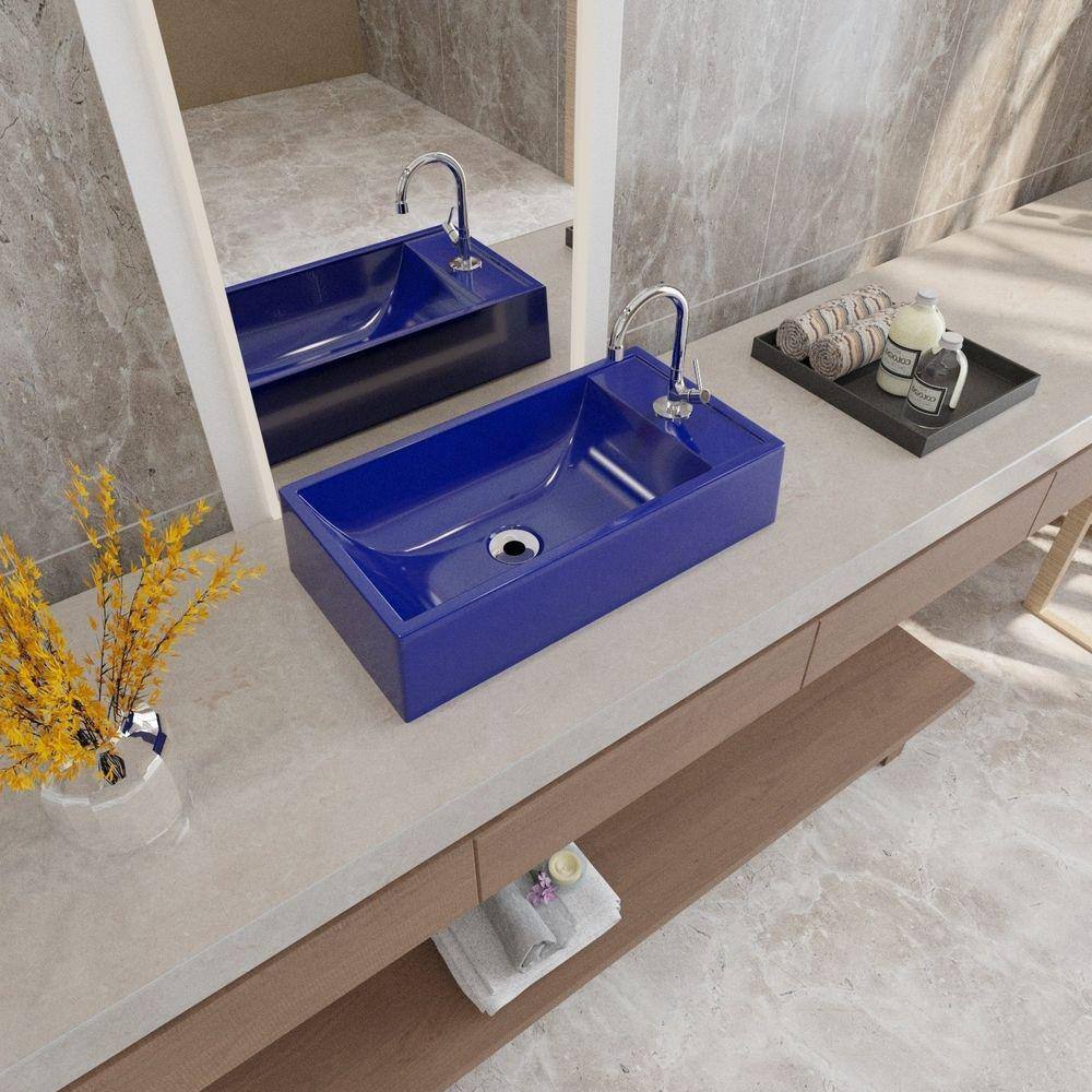 Kit Cuba Rl545 Roma com Torneira 1198 Metal Azul Escuro