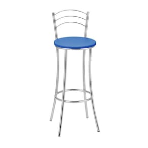 Banqueta para Cozinha Bc26/a A103 Cromada/Azul