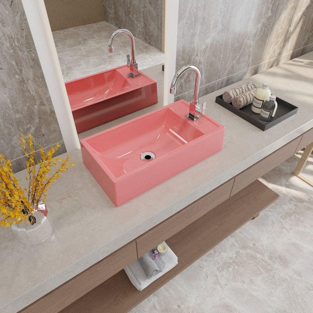 Kit Cuba Rl545 Roma com Torneira Luxo e Válvula Metal com Sifão e Flexível Rosa