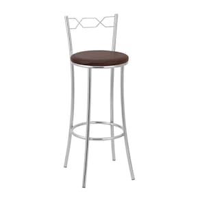 Banqueta para Cozinha Bc51/a - A109 Cromada/Marrom