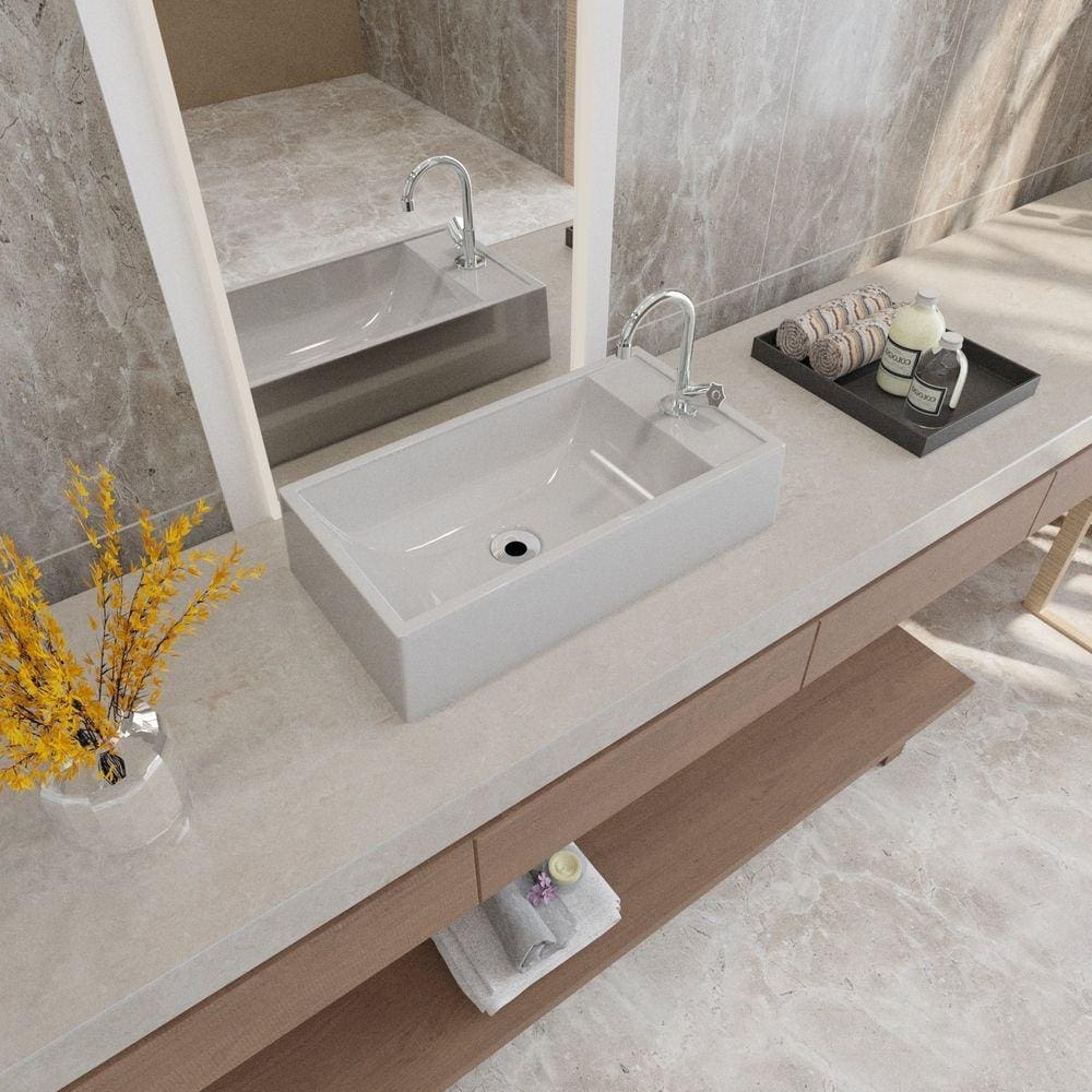 Kit Cuba Rl545 Roma com Torneira C50 e Válvula Abs com Sifão e Flexível Cinza