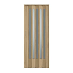 Porta Sanfonada Pvc Plastporta 210x84cm Translucida Bcf Carvalho Prata